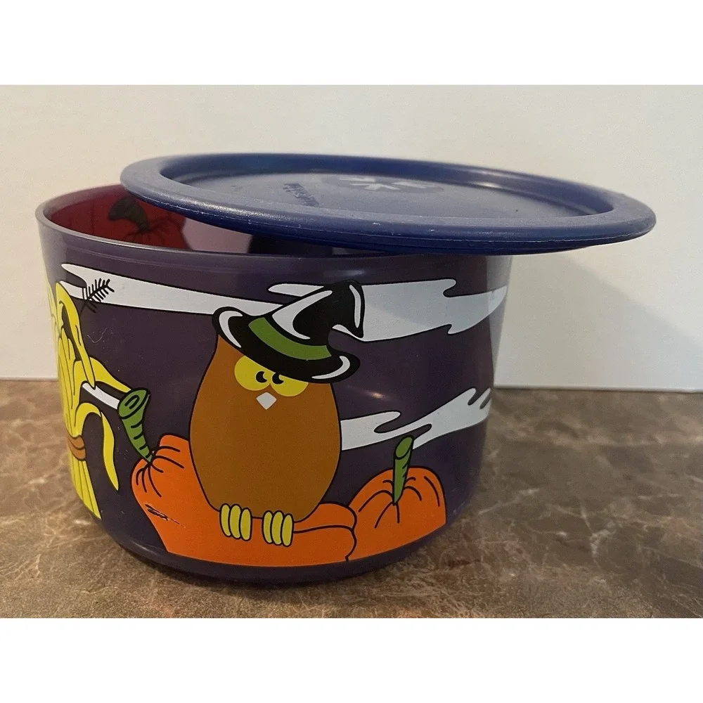 Tupperware One Touch Canister Fall Halloween Theme B Snacks Crafts USA